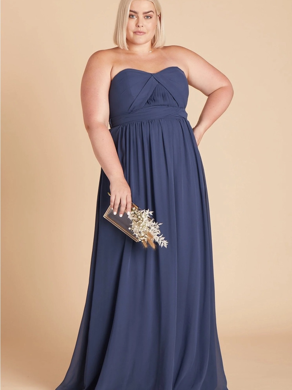Birdy Grey Chiffon Slate Blue Grace Dress
